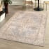 JONATHAN Y Lighting Modern Persian 4' x 6' Polyester Vintage Traditional Rectangle Area Rug Gray / Ivory