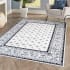 JONATHAN Y Lighting Modern Persian 4' x 6' Polypropylene Traditional Rectangle Area Rug Cream / Light Gray
