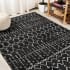 JONATHAN Y Lighting Moroccan Hype 9' x 12' Moroccan & Tribal and Trellis Indoor Rectangular Area Rug Black / Ivory