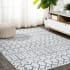 JONATHAN Y Lighting Moroccan Hype 7-3/4' x 10' Polypropylene Moroccan & Tribal and Trellis Indoor Area Rug Cream / Navy