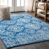 JONATHAN Y Lighting Moroccan HYPE 3' x 5' Polypropylene Vintage Geometric Moroccan / Tribal Rectangle Area Rug Blue / White