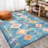 JONATHAN Y Lighting Moroccan HYPE 5-1/4' x 7-1/2' Polypropylene Moroccan & Tribal Indoor Area Rug Dark Blue / Multi