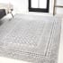 JONATHAN Y Lighting Moroccan Hype 5-1/4' x 7-1/2' Polypropylene Traditional Indoor/Outdoor Rectangular Area Rug Gray / Cream