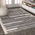 JONATHAN Y Lighting Moroccan Hype 9' x 12' Polypropylene Geometric, Moroccan & Tribal, and Striped Indoor Rectangular Area Rug Cream / Black