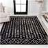 JONATHAN Y Lighting Moroccan Hype 3' x 5' Polypropylene Trellis Indoor Rectangular Area Rug Black / Cream
