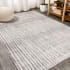 JONATHAN Y Lighting Moroccan HYPE 4' x 6' Polypropylene Striped Indoor Area Rug Beige / Dark Gray