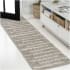 JONATHAN Y Lighting Moroccan Hype 2' x 10' Polypropylene Striped Indoor Runner Area Rug Gray / Ivory