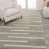 JONATHAN Y Lighting Moroccan Hype 4' x 6' Shag Polypropylene Moroccan & Tribal and Striped Indoor Rectangular Area Rug Gray / Ivory