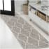 JONATHAN Y Lighting Moroccan Hype 2' x 10' Shag Polypropylene Trellis Indoor Runner Area Rug Gray / Ivory