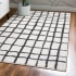 JONATHAN Y Lighting Moroccan Hype 5' x 8' Shag Polypropylene Geometric and Moroccan & Tribal Indoor Area Rug White / Gray