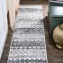 JONATHAN Y Lighting Moroccan Hype 2' x 10' Polypropylene Transitional Rectangle Area Rug Ivory / Black