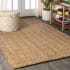 JONATHAN Y Lighting Natural Fiber 6' x 9' Jute Solid Indoor Area Rug Natural