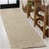 JONATHAN Y Lighting Natural Fiber 2-1/4' x 8' Jute Solid Indoor Runner Area Rug Ivory