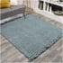 JONATHAN Y Lighting Natural Fiber 8' x 8' Jute Solid Indoor Square Area Rug with Fringe Light Blue / Gray