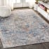 JONATHAN Y Lighting Restored Vintage 4' x 6' Polyester Vintage Traditional Rectangle Area Rug Gray / Mustard / Turquoise