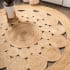 JONATHAN Y Lighting Ansa Collection 7' x 7' Jute Border, Geometric, and Solid Indoor Area Rug Natural