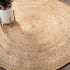 JONATHAN Y Lighting Ansa Collection 6' x 6' Jute Border, Geometric, and Solid Indoor Area Rug Natural