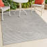 JONATHAN Y Lighting Scandinavian 5-1/4' x 7-1/2' Geometric and Striped Indoor/Outdoor Rectangular Area Rug Gray / Ivory