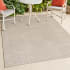 JONATHAN Y Lighting Scandinavian 7-3/4' x 10' Geometric and Striped Indoor/Outdoor Rectangular Area Rug Beige / Cream
