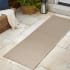 JONATHAN Y Lighting Scandinavian 2' x 8' Polypropylene Striped Indoor/Outdoor Runner Beige / Cream