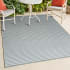 JONATHAN Y Lighting Scandinavian 3' x 5' Polypropylene Striped Indoor/Outdoor Rectangular Area Rug Blue / Ivory