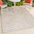 JONATHAN Y Lighting Scandinavian 3' x 5' Striped Indoor/Outdoor Rectangular Area Rug Beige / Cream