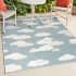JONATHAN Y Lighting Scandinavian 3' x 5' Polypropylene Indoor/Outdoor Rectangular Area Rug Blue / Ivory