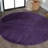 JONATHAN Y Lighting Supersoft 5-1/4' x 5-1/4' Polypropylene Solid Indoor Round Area Rug Purple