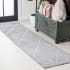 JONATHAN Y Lighting Supersoft 2' x 10' Polypropylene Geometric Rectangle Area Rug Light Gray / White
