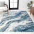 JONATHAN Y Lighting Supersoft 7-3/4' x 10' Abstract, Bohemian, and Transitional Indoor Rectangular Area Rug Navy / Cream