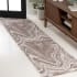 JONATHAN Y Lighting Supersoft 2' x 8' Abstract and Transitional Indoor Runner Brown / Cream