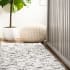 JONATHAN Y Lighting London Shag 2-1/4' x 8' Shag Polypropylene Geometric and Moroccan & Tribal Indoor Runner Beige / Dark Gray