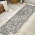 JONATHAN Y Lighting Santa Monica 2-1/4' x 8' Polypropylene Vintage Traditional Indoor / Outdoor Runner Gray / Black
