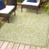 JONATHAN Y Lighting 9' x 12' Polypropylene Bohemian Indoor/Outdoor Rectangular Area Rug Green / Cream