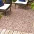 JONATHAN Y Lighting Santa Monica 9' x 12' Polypropylene Botanical, Traditional, and Vintage Indoor/Outdoor Area Rug Red / Taupe