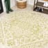 JONATHAN Y Lighting 5' Polypropylene Bohemian Indoor/Outdoor Round Area Rug Cream / Green