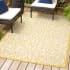 JONATHAN Y Lighting 3' x 5' Polypropylene Vintage Indoor/Outdoor Rectangular Area Rug Cream / Yellow
