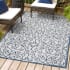 JONATHAN Y Lighting 8' x 10' Polypropylene Vintage Indoor/Outdoor Rectangular Area Rug Blue / Cream