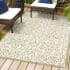 JONATHAN Y Lighting 8' x 10' Polypropylene Vintage Indoor/Outdoor Rectangular Area Rug Green / Cream