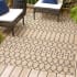 JONATHAN Y Lighting 3' x 5' Polypropylene Moroccan Indoor/Outdoor Rectangular Area Rug Beige / Navy