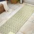 JONATHAN Y Lighting 2' x 10' Polypropylene Moroccan Indoor/Outdoor Rectangular Area Rug Light Green / Cream