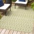 JONATHAN Y Lighting 3' x 5' Polypropylene Moroccan Indoor/Outdoor Rectangular Area Rug Light Green / Cream