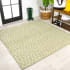 JONATHAN Y Lighting 5' x 5' Polypropylene Moroccan Indoor/Outdoor Square Area Rug Light Green / Cream