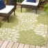 JONATHAN Y Lighting 4' x 6' Polypropylene Botanical Indoor/Outdoor Rectangular Area Rug Green / Cream