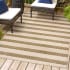 JONATHAN Y Lighting Santa Monica 4' x 6' Polypropylene Striped Indoor/Outdoor Area Rug Beige / Brown