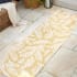 JONATHAN Y Lighting Santa Monica 2-1/4' x 8' Polypropylene Botanical Indoor/Outdoor Runner Yellow / Cream