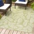 JONATHAN Y Lighting 3' x 5' Polypropylene Botanical Indoor/Outdoor Rectangular Area Rug Green / Cream