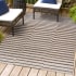 JONATHAN Y Lighting Santa Monica 5-1/4' x 7-1/2' Polypropylene Geometric, Moroccan & Tribal, and Striped Indoor/Outdoor Area Rug Beige / Brown