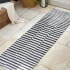 JONATHAN Y Lighting Santa Monica 2-1/4' x 10' Polypropylene Striped, Transitional Indoor / Outdoor Rectangle Area Rug Ivory / Black