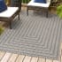 JONATHAN Y Lighting 4' x 6' Polypropylene Chevron Indoor/Outdoor Rectangular Area Rug Black / Light Gray